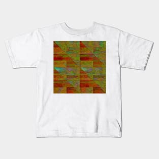 Jewel Toned Textured Triangles Kids T-Shirt